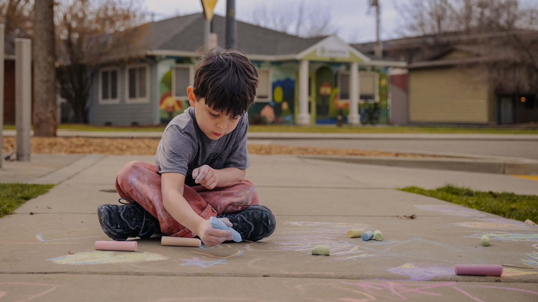 Boise Schools Good Neighbors stills: Sidewalk chalk