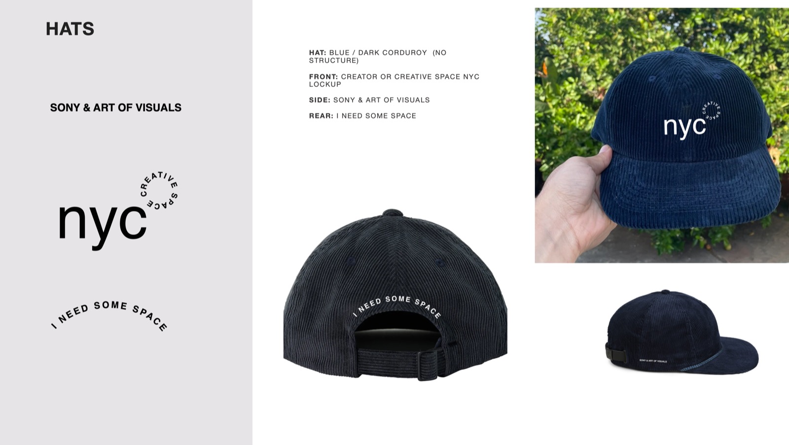 Apparel design: Line sheet · Hats