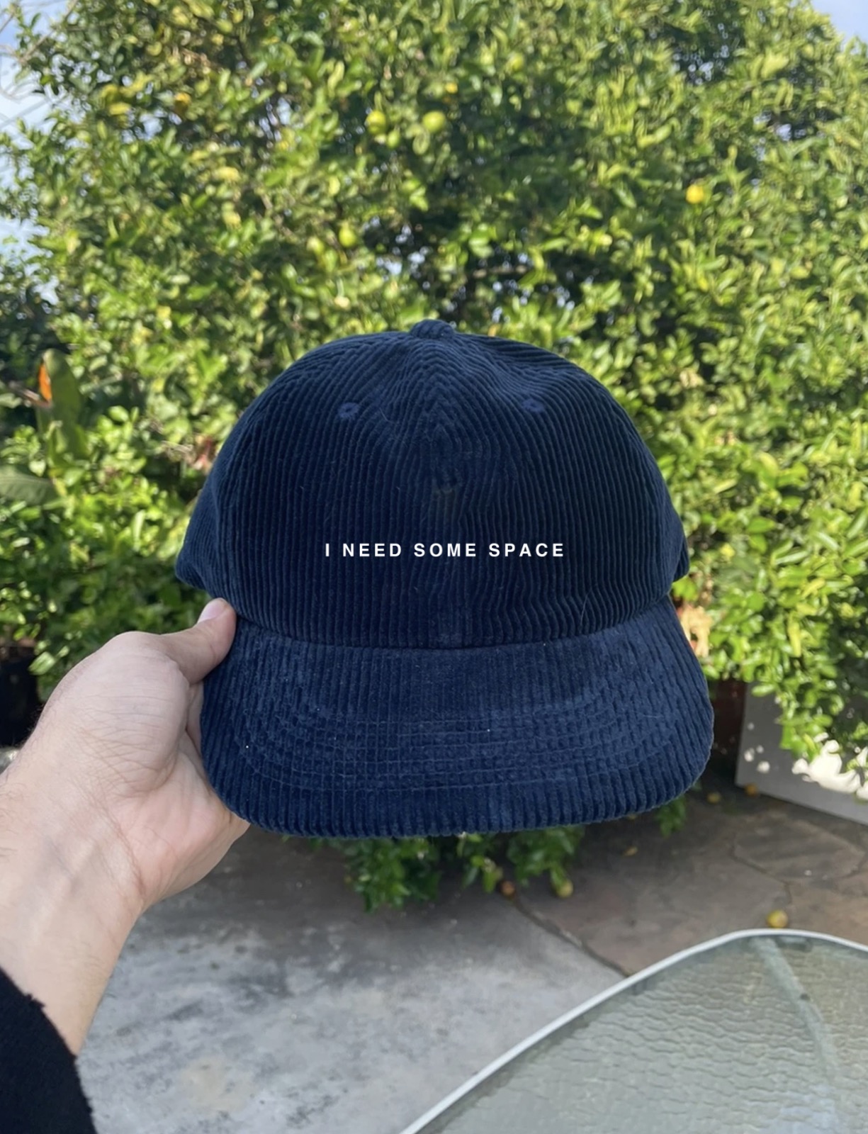 Apparel design: NYC cap · Corduroy