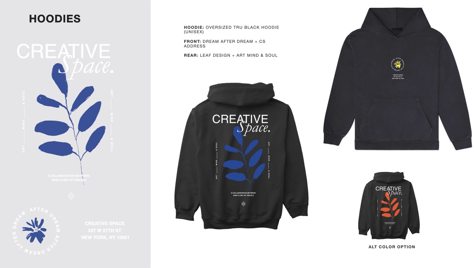 Apparel design: Line sheet · Hoodies