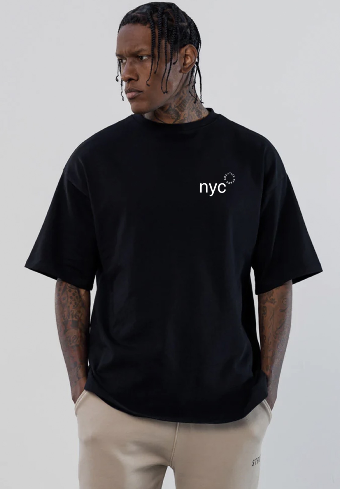 Apparel design: NYC tee · On model