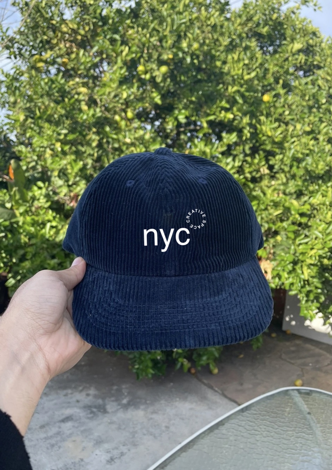 Apparel design: NYC cap · In hand
