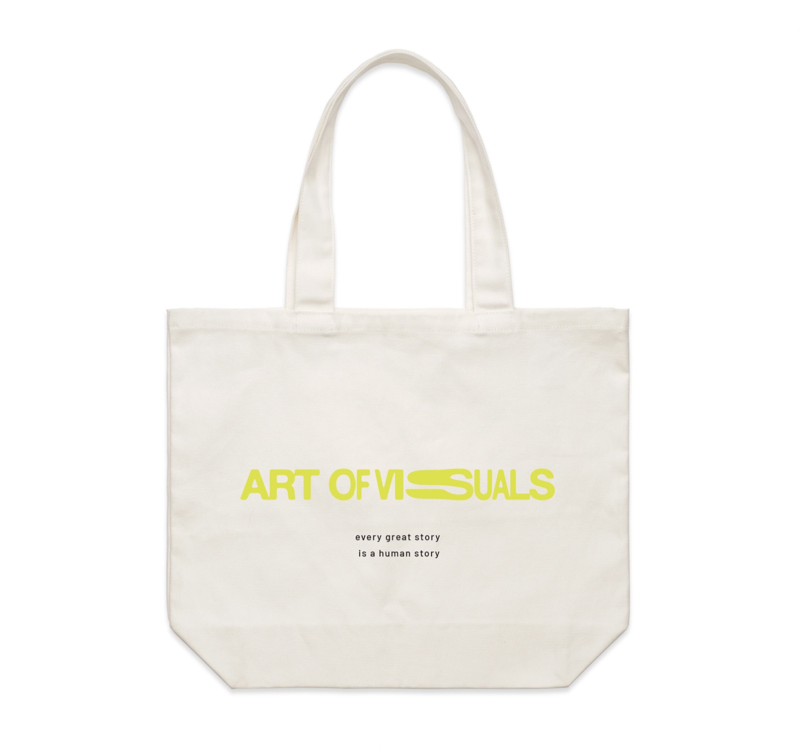 Apparel design: Art of Visuals · Tote, yellow