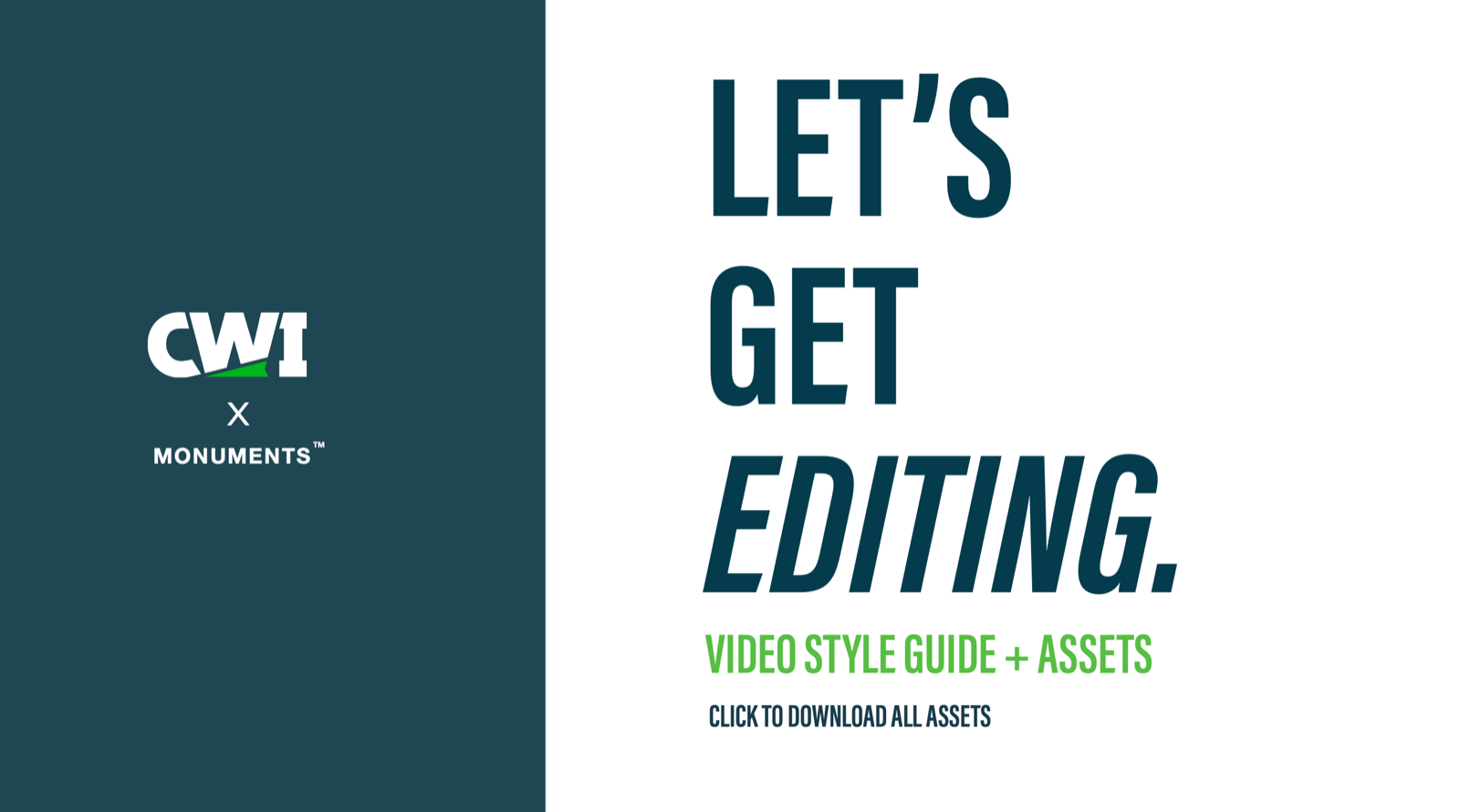 CWI video style guide, page 1