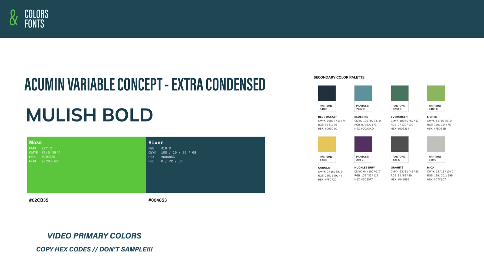 CWI video style guide, page 2