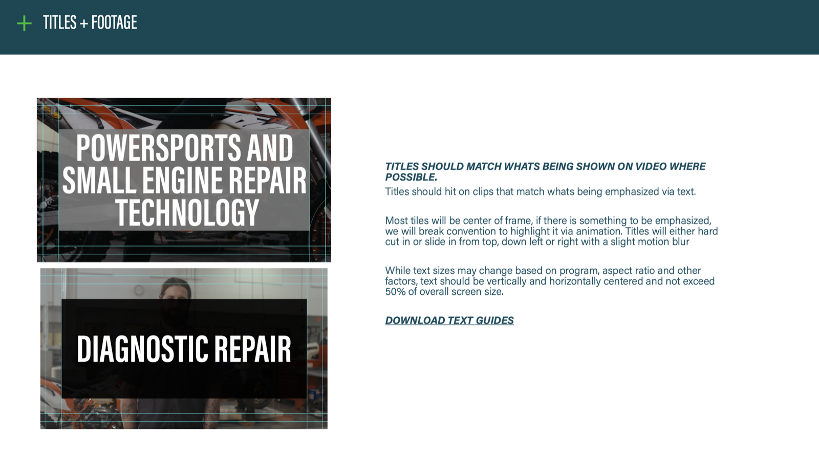 CWI video style guide, page 4