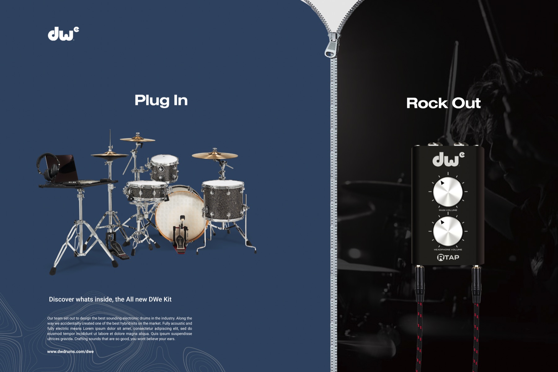 DWe campaign spread: Plug In / Rock Out