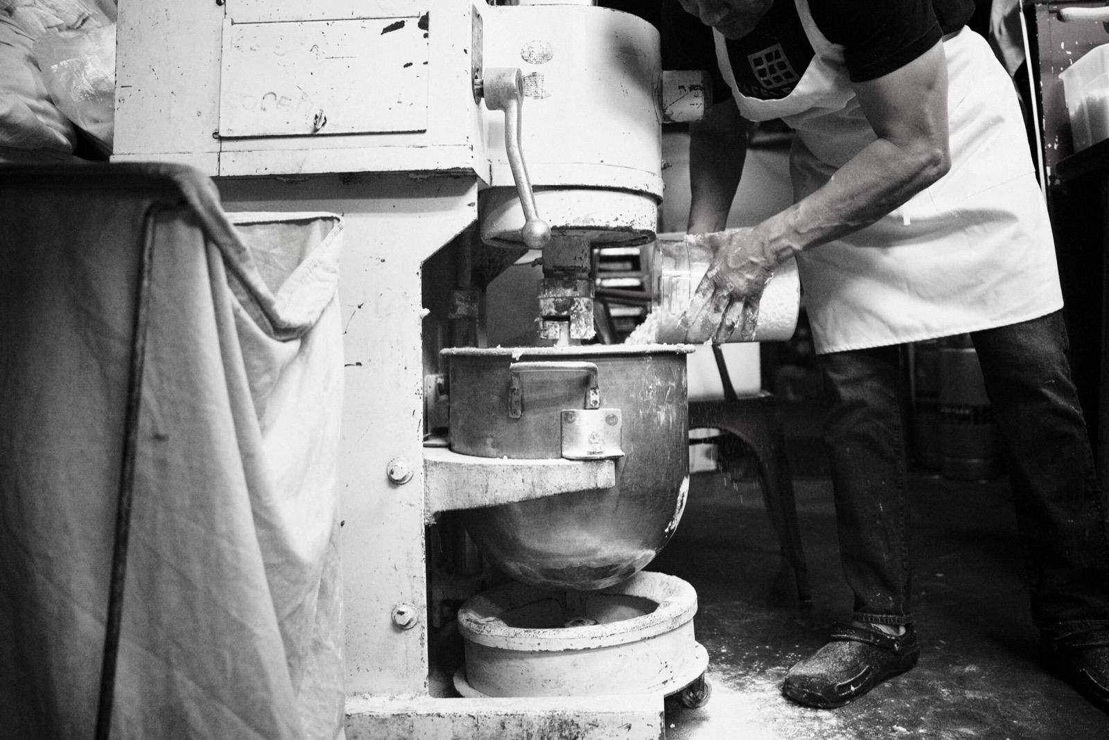 Waffle Me Up brand shoot: Into the mixer · by hand