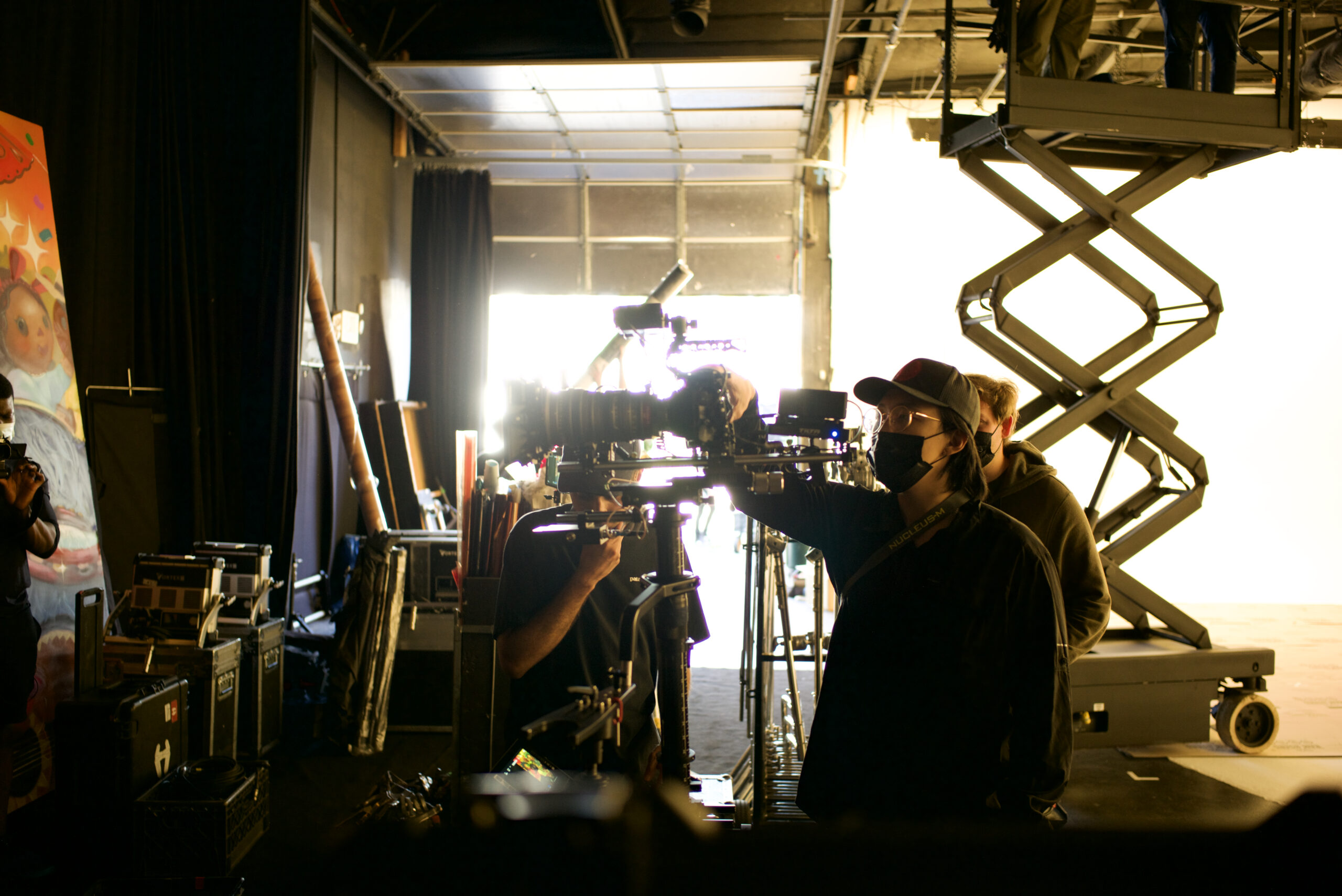 On set: camera build in the studio