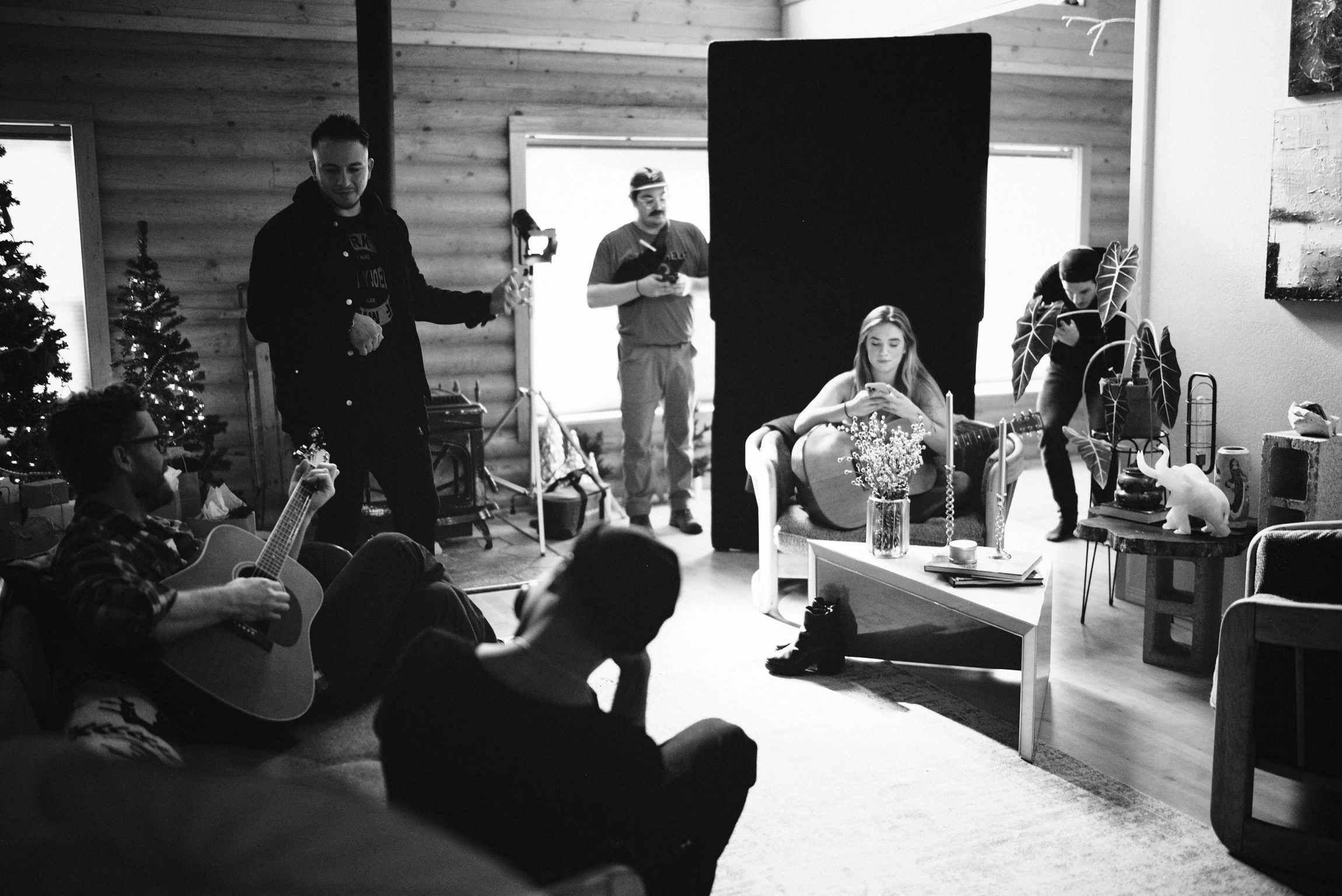 On set: a living-room shoot