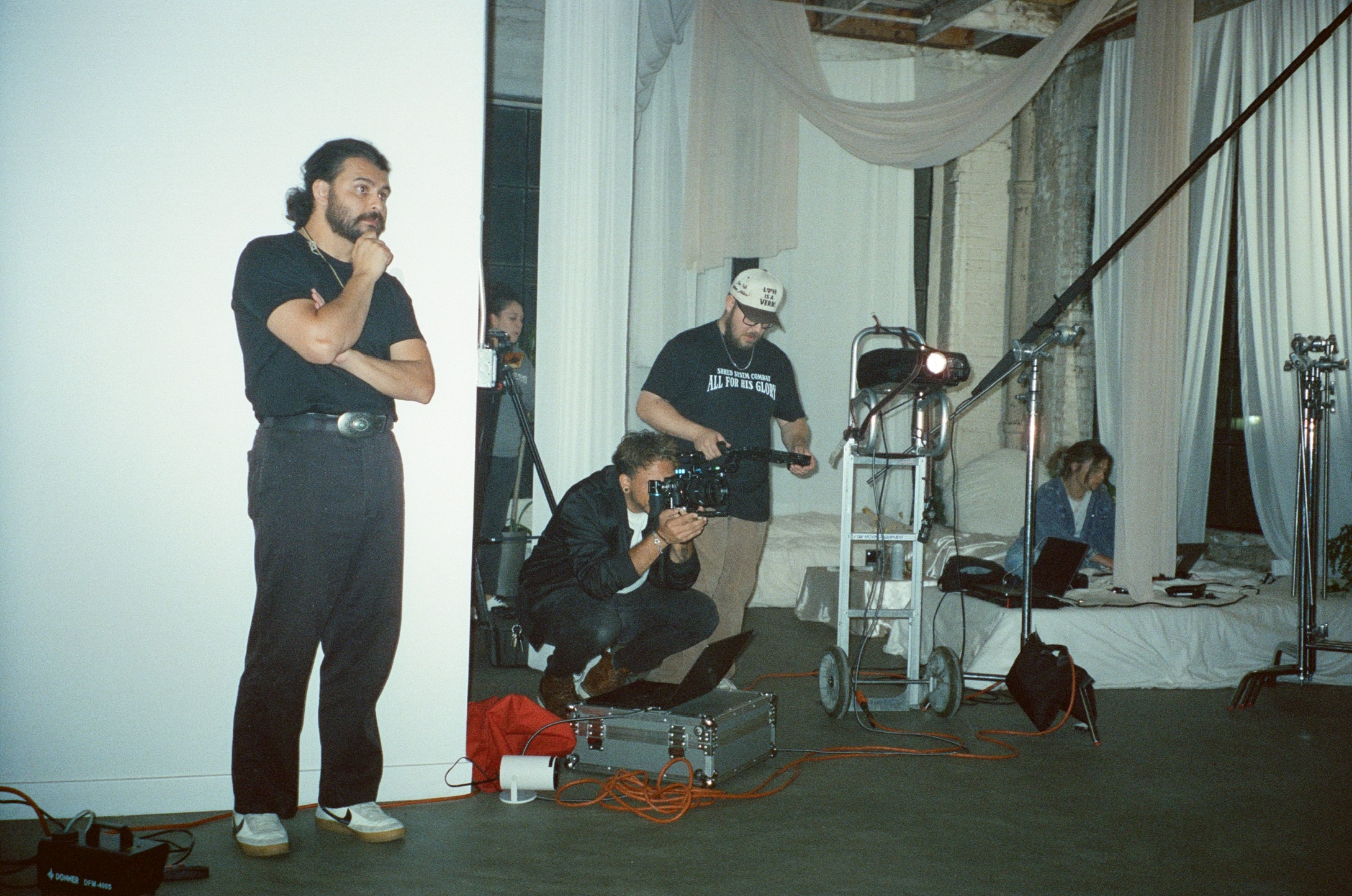 On set: behind the scenes